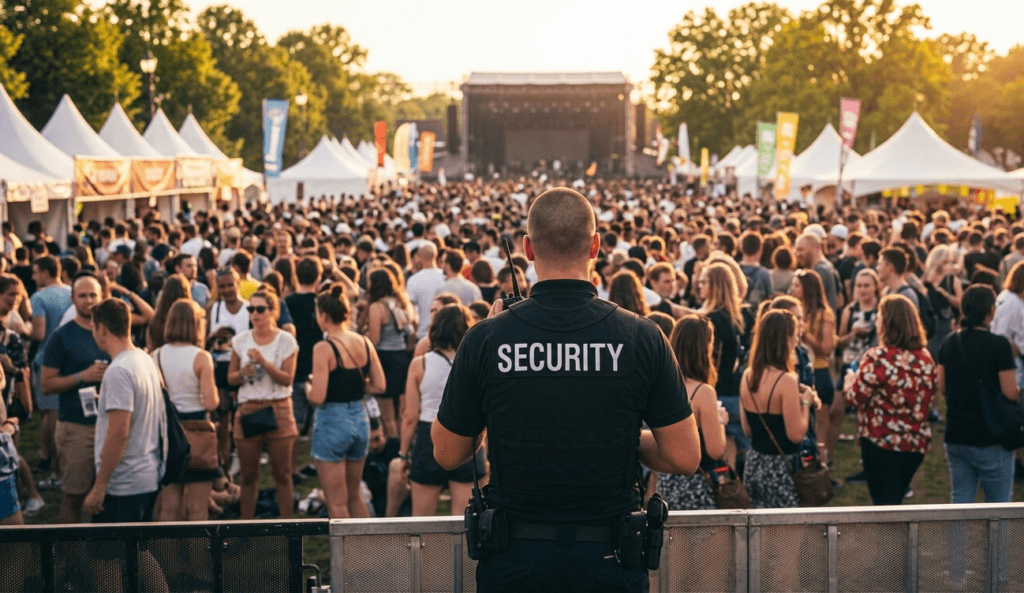 Professional event security in Denver helping manage guest access at an event venue