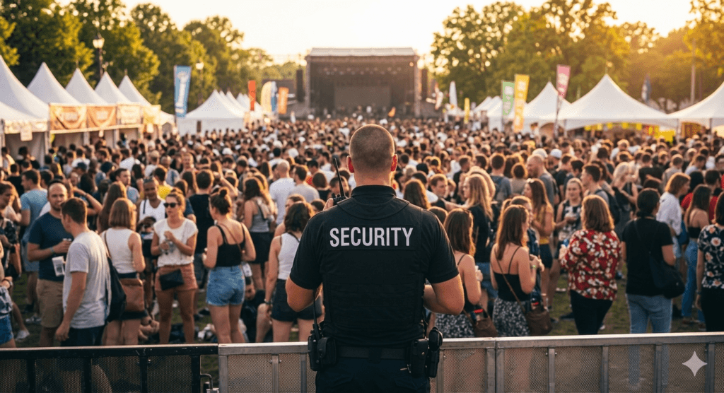 Professional event security in Denver helping manage guest access at an event venue