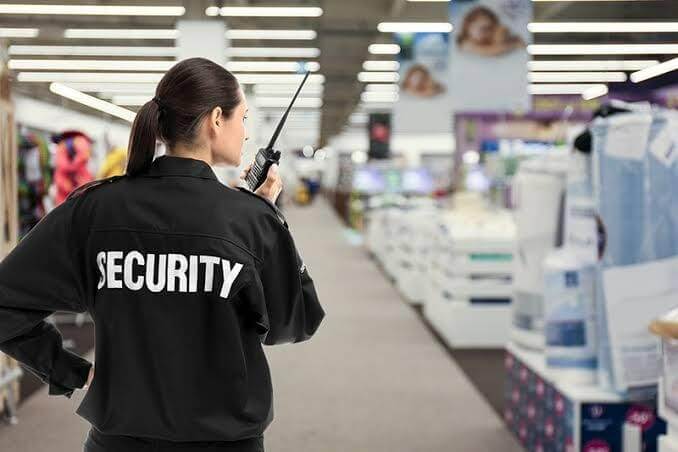 Professional security guard protecting a Denver small business