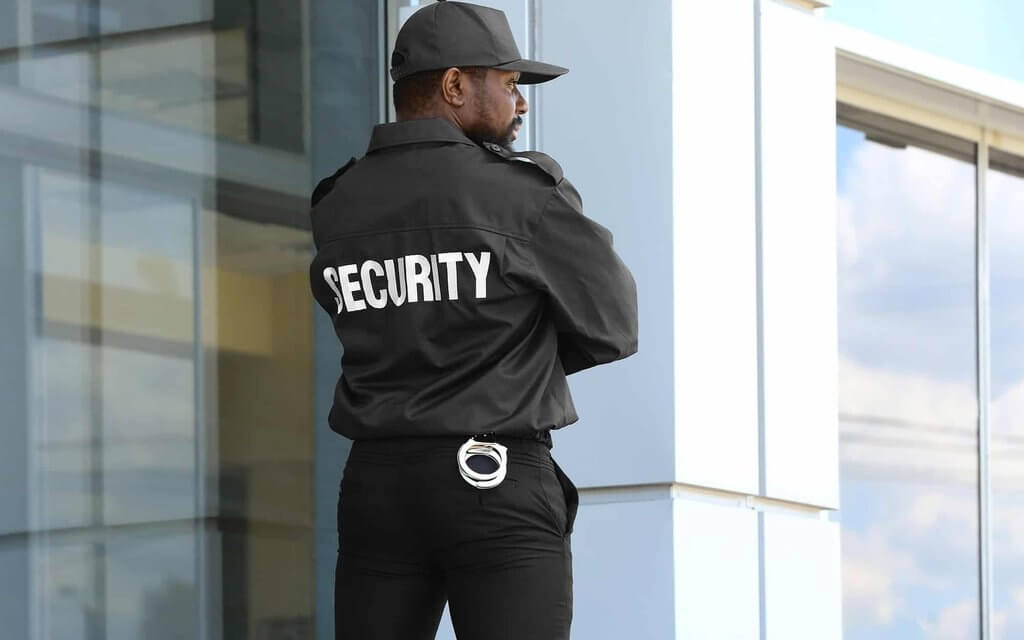 Professional security guards in Denver protecting a commercial property.