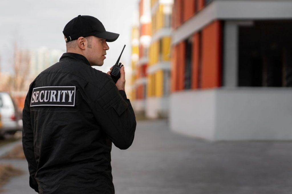 Mobile patrol security officer protecting a Denver commercial property.