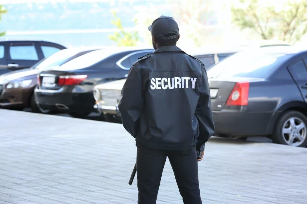 Denver shopping mall security patrol monitoring a parking lot